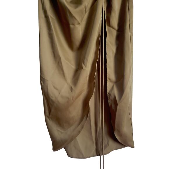 Free People Cerine Ruched Midi Skirt Green Size 0 - Picture 3 of 9